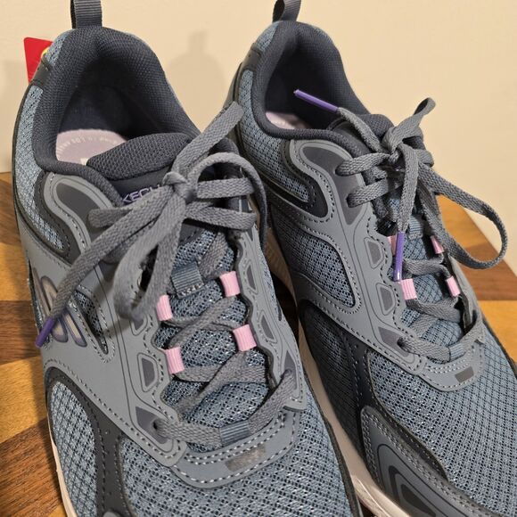 Size 10 W Skechers GO RUN Consistent Womens Athletic Shoes Blue Purple Air Cool - Picture 6 of 16